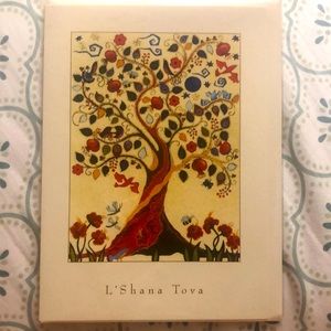 “L’ Shana Tova” tree of life Jewish New Year Papyrus card